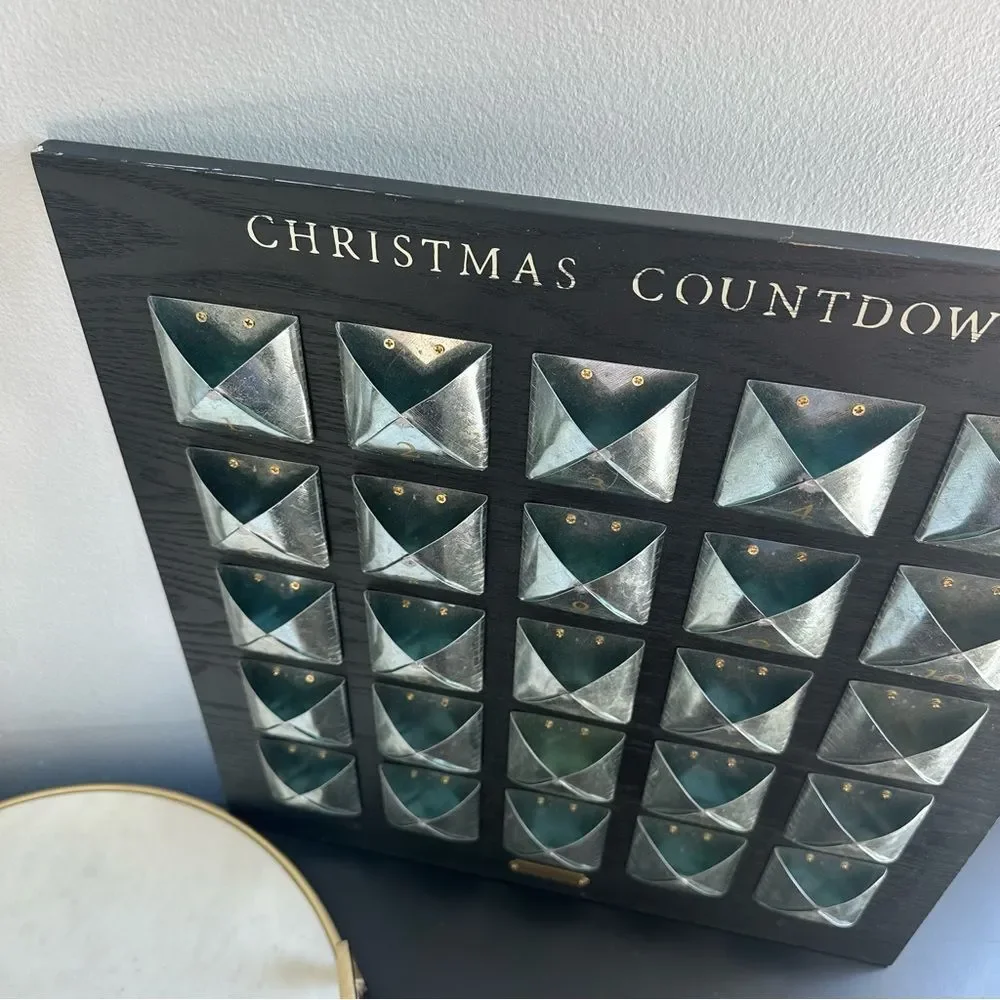 Hearth & Hand Dark Wooden Farmhouse Christmas Countdown Advent Candy Calendar